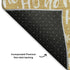 5' X 8' Gold And Ivory Abstract Geometric Washable Area Rug With UV Protection