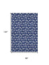 8' X 10' Navy Blue And Ivory Abstract Geometric Washable Area Rug With UV Protection