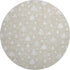 8' Beige And Ivory Abstract Geometric Washable Round Rug With UV Protection