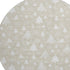 8' Beige And Ivory Abstract Geometric Washable Round Rug With UV Protection