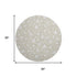 8' Beige And Ivory Abstract Geometric Washable Round Rug With UV Protection
