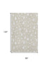8' X 10' Beige And Ivory Abstract Geometric Washable Area Rug With UV Protection