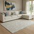 8' X 10' Beige And Ivory Abstract Geometric Washable Area Rug With UV Protection