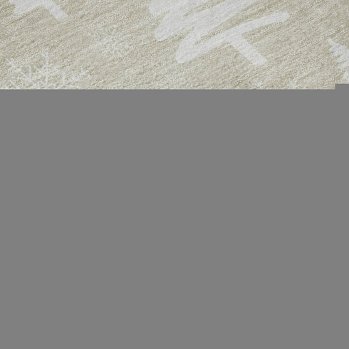 8' X 10' Beige And Ivory Abstract Geometric Washable Area Rug With UV Protection