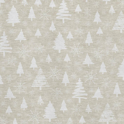 8' X 10' Beige And Ivory Abstract Geometric Washable Area Rug With UV Protection