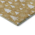 5' X 8' Gold And Ivory Abstract Geometric Washable Area Rug With UV Protection