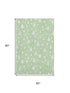 5' X 8' Mint Green And Ivory Abstract Geometric Washable Area Rug With UV Protection