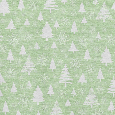5' X 8' Mint Green And Ivory Abstract Geometric Washable Area Rug With UV Protection