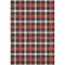 5' X 8' Black Red And White Abstract Geometric Washable Area Rug With UV Protection
