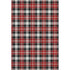 5' X 8' Black Red And White Abstract Geometric Washable Area Rug With UV Protection