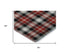 5' X 8' Black Red And White Abstract Geometric Washable Area Rug With UV Protection
