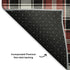 8' X 10' Black Red And White Abstract Geometric Washable Area Rug With UV Protection