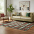 5' X 8' Emerald Red And Green Abstract Geometric Washable Area Rug With UV Protection