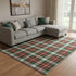 8' X 10' Emerald Red And Green Abstract Geometric Washable Area Rug With UV Protection