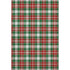 8' X 10' Emerald Red And Green Abstract Geometric Washable Area Rug With UV Protection