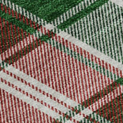 8' X 10' Emerald Red And Green Abstract Geometric Washable Area Rug With UV Protection