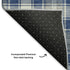 5' X 8' Navy Blue Ivory And Gray Abstract Geometric Washable Area Rug With UV Protection