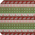 8' Green Ivory And Red Abstract Geometric Washable Round Rug With UV Protection