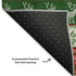 8' Red Green And Ivory Abstract Geometric Washable Round Rug With UV Protection