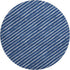 8' Navy Blue And Ivory Abstract Geometric Washable Round Rug With UV Protection