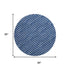8' Navy Blue And Ivory Abstract Geometric Washable Round Rug With UV Protection