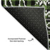 8' Green Ivory And Black Abstract Geometric Washable Round Rug With UV Protection