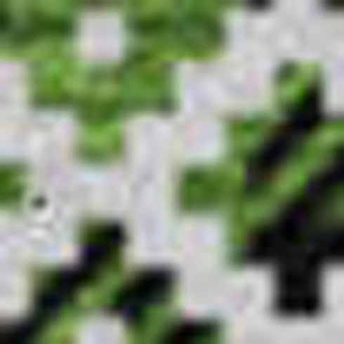 8' Green Ivory And Black Abstract Geometric Washable Round Rug With UV Protection