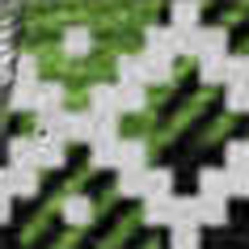 8' Green Ivory And Black Abstract Geometric Washable Round Rug With UV Protection