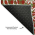 8' X 10' Fern Green Red And Ivory Abstract Geometric Washable Area Rug With UV Protection