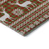 8' X 10' Fern Green Red And Ivory Abstract Geometric Washable Area Rug With UV Protection