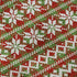 8' X 10' Fern Green Red And Ivory Abstract Geometric Washable Area Rug With UV Protection
