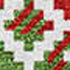 8' X 10' Fern Green Red And Ivory Abstract Geometric Washable Area Rug With UV Protection