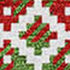 8' X 10' Fern Green Red And Ivory Abstract Geometric Washable Area Rug With UV Protection