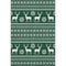 5' X 8' Green Black And Ivory Abstract Geometric Washable Area Rug With UV Protection