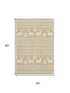 5' X 8' Gold Gray And Ivory Abstract Geometric Washable Area Rug With UV Protection