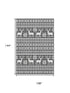 9' X 12' Gray Black And Ivory Abstract Geometric Washable Area Rug With UV Protection