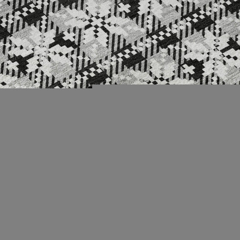 9' X 12' Gray Black And Ivory Abstract Geometric Washable Area Rug With UV Protection
