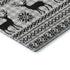 8' Silver Black And Ivory Abstract Geometric Washable Round Rug With UV Protection