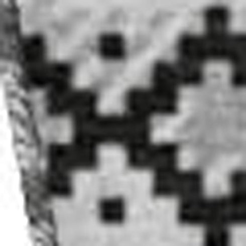 8' Silver Black And Ivory Abstract Geometric Washable Round Rug With UV Protection