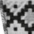8' Silver Black And Ivory Abstract Geometric Washable Round Rug With UV Protection