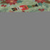 8' X 10' Artichoke Green Red And Black Abstract Geometric Washable Area Rug With UV Protection