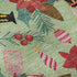 8' X 10' Artichoke Green Red And Black Abstract Geometric Washable Area Rug With UV Protection