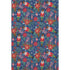5' X 8' Navy Blue Red And Black Abstract Geometric Washable Area Rug With UV Protection