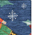 5' X 8' Navy Blue Red And Black Abstract Geometric Washable Area Rug With UV Protection