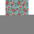 9' X 12' Teal Red And Black Abstract Geometric Washable Area Rug With UV Protection