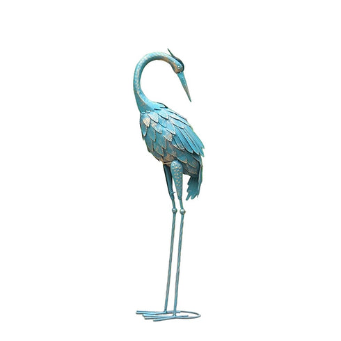 35" Light Orange Metal Hand Painted Figurine