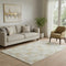 5' X 8' Beige Gold And Gray Abstract Geometric Washable Area Rug With UV Protection