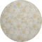 8' Beige Gold And Gray Abstract Geometric Washable Round Rug With UV Protection