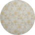8' Beige Gold And Gray Abstract Geometric Washable Round Rug With UV Protection