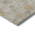 8' Beige Gold And Gray Abstract Geometric Washable Round Rug With UV Protection